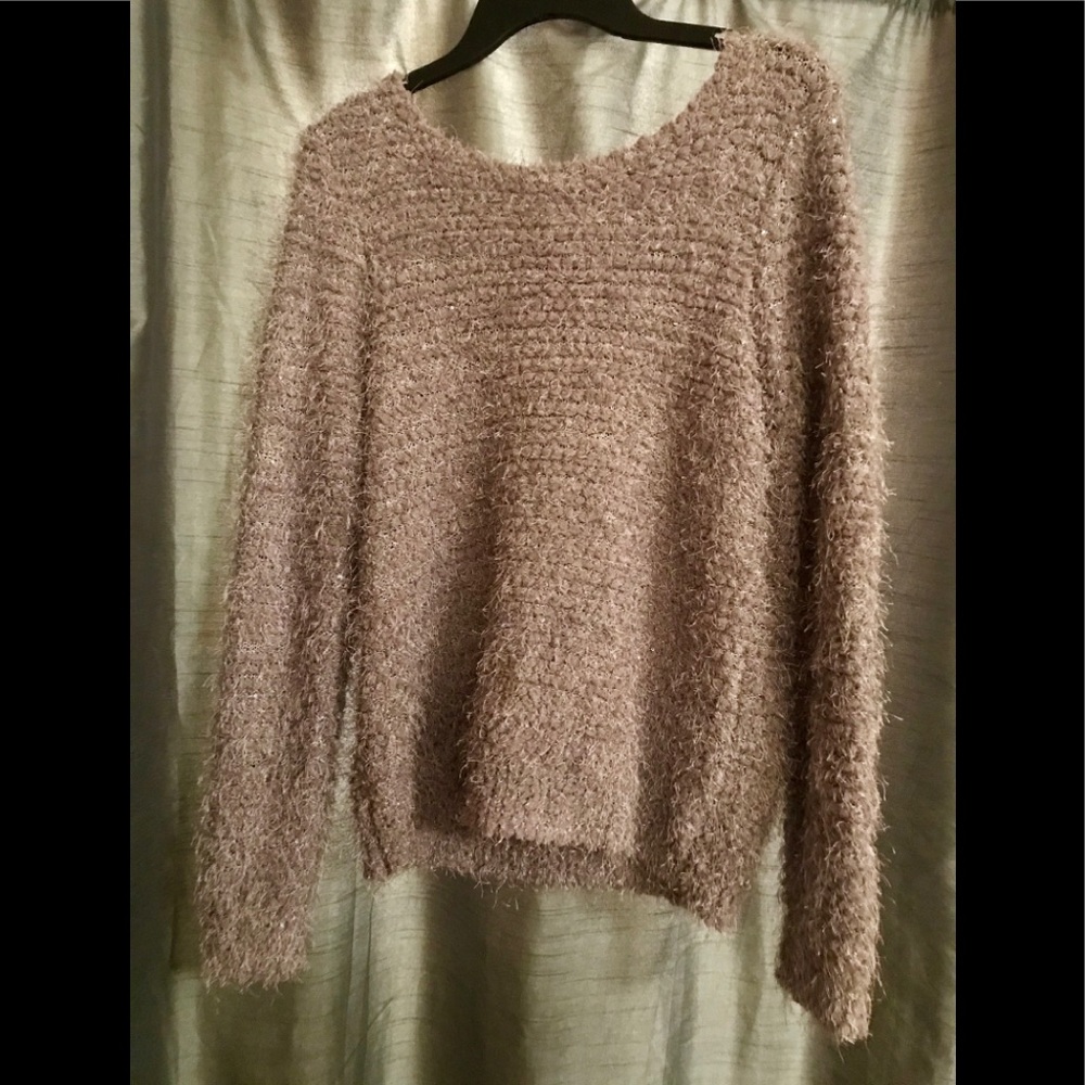 Dressy silver sweater
